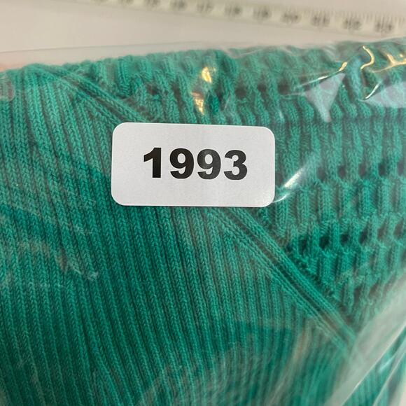 Maeve By Anthropologie Kelly Green Knit Fitted Retro Dress size Medium - Picture 12 of 12